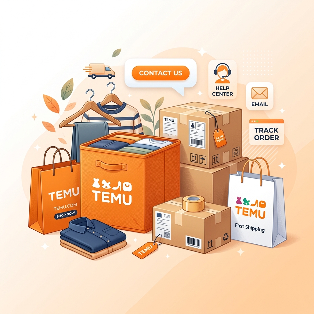 Temu Contact Center Support Graphic